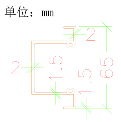 65型框料尺寸图